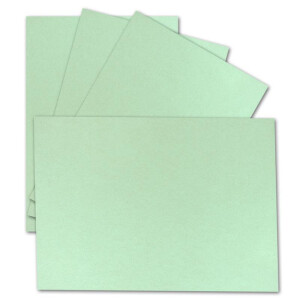 50 Einzel-Karten DIN A6 - 10,5 x 14,8 cm - 240 g/m² - Mintgrün - Tonkarton - Bastelpapier - Bastelkarton- Bastel-karten - blanko Postkarten