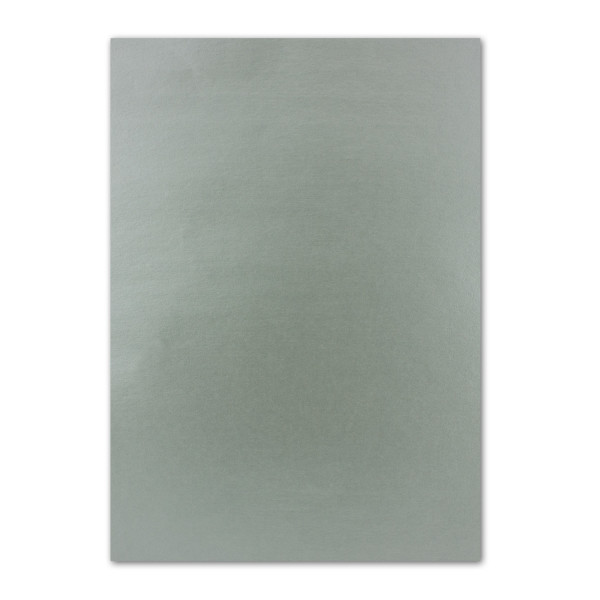 50x DIN A4 Papier beidseitig Silber glänzend, 21 x 29,7 cm, Bastelpapier, Foto Effekt-Papier mit Metallic-Effekt
