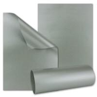 150x DIN A4 Papier beidseitig Silber glänzend, 21 x 29,7 cm, Bastelpapier, Foto Effekt-Papier mit Metallic-Effekt