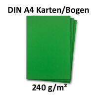 50 DIN A4 Papier-bögen Planobogen - Grün - 240 g/m² - 21 x 29,7 cm - Bastelbogen Ton-Papier Fotokarton Bastel-Papier Ton-Karton - FarbenFroh