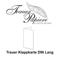 Trauerdoppelkarten ohne Danksagung DIN LANG