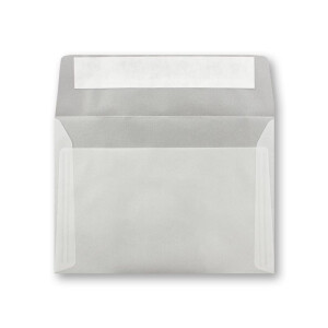 150x Briefumschläge Transparent-Weiß DIN C6 Format 11,4 x 16,2 cm - Haftklebung - Kuverts ohne Fenster - Weihnachten, Grußkarten & Einladungen - Für A6 & A4 Papier