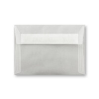 150x Briefumschläge Transparent-Weiß DIN C6 Format 11,4 x 16,2 cm - Haftklebung - Kuverts ohne Fenster - Weihnachten, Grußkarten & Einladungen - Für A6 & A4 Papier
