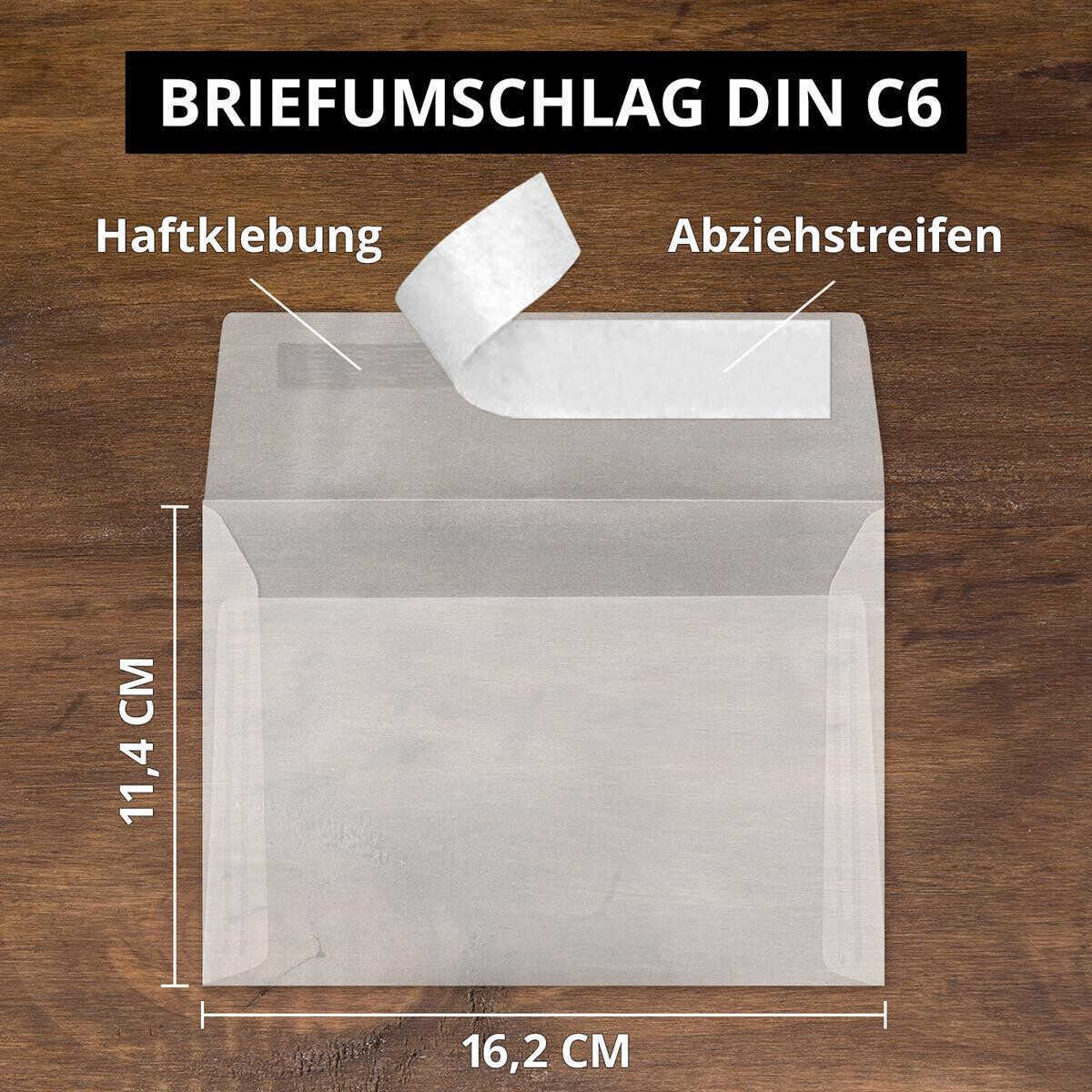 40 Buste Colorate DIN C6 – 5 Colori, 120 G/m² – Carta Fine, Chiusura A Colla Umida – Set Colorato
