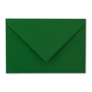 Kuverts in Dunkelgrün - 10 Stück - Brief-Umschläge DIN C6 - 114 x 162 mm - 11,4 x 16,2 cm - Naßklebung - matte Oberfläche & Gold-Metallic Fütterung - ohne Fenster - für Einladungen