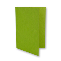 400x hellgrünes Vintage Kraftpapier Falt-Karten 105 x 148 mm - DIN A6 - Hell-Grün - Recycling - 220 g blanko Klapp-Karten - UmWelt by GUSTAV NEUSER