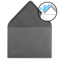 Briefumschläge in Anthrazit-Grau / Dunkelgrau - 50 Stück - DIN C5 Kuverts 22,0 x 15,4 cm - Nassklebung ohne Fenster - Weihnachten, Grußkarten - Serie FarbenFroh