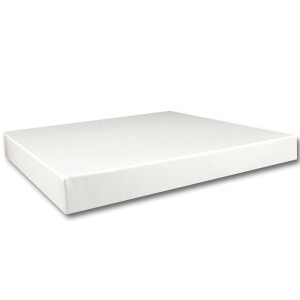 200x Quadratische Aufbewahrungs- und Geschenk-Schachtel in Hochweiß (Weiß) - 24 x 24 x 2,3 cm - Stülp-Schachtel mit Deckel - Ideal als Fotobox und Geschenkbox