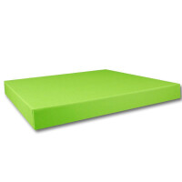 3x Quadratische Aufbewahrungs- und Geschenk-Schachtel in Hellgrün (Grün) - 24 x 24 x 2,3 cm - Stülp-Schachtel mit Deckel - Ideal als Fotobox und Geschenkbox