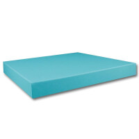 200x Quadratische Aufbewahrungs- und Geschenk-Schachtel in Türkis (Blau) - 24 x 24 x 2,3 cm - Stülp-Schachtel mit Deckel - Ideal als Fotobox und Geschenkbox