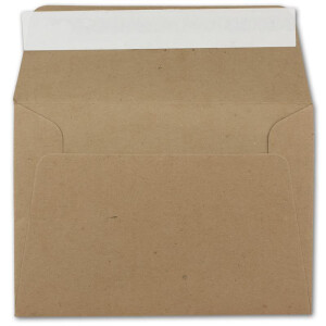 300x Briefumschläge Sandbraun DIN C6 Format 11,4 x 16,2 cm - Haftklebung - Kuverts ohne Fenster - Weihnachten, Gutscheine, Grußkarten & Einladungen