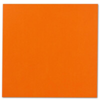 Quadratisches Einzelkarten-Set - 15 x 15 cm - mit Brief-Umschlägen - Orange - 25 Stück - für Grußkarten & mehr - FarbenFroh by GUSTAV NEUSER