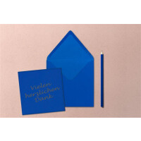 Quadratisches Einzelkarten-Set - 15 x 15 cm - mit Brief-Umschlägen - Royalblau - 100 Stück - für Grußkarten & mehr - FarbenFroh by GUSTAV NEUSER