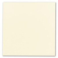Quadratisches Einzelkarten-Set - 15 x 15 cm - mit Brief-Umschlägen - Vanille - 25 Stück - für Grußkarten & mehr - FarbenFroh by GUSTAV NEUSER