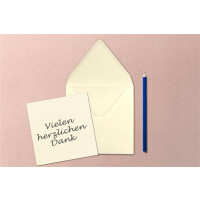 Quadratisches Einzelkarten-Set - 15 x 15 cm - mit Brief-Umschlägen - Vanille - 100 Stück - für Grußkarten & mehr - FarbenFroh by GUSTAV NEUSER
