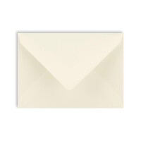 75x kleine Mini-Umschläge in Naturweiss mit Goldfutter - DIN C7 - 8,1 x 11,4 cm - Nassklebung - 120g/m² - kleine Briefumschläge für Gutscheine, Geldgeschenke