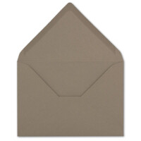 50x Brief-Umschläge in Cappuccino - 80 g/m² - Kuverts in DIN B6 Format 12,5 x 17,6 cm - Nassklebung ohne Fenster