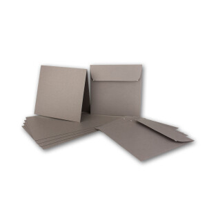 ARTOZ NORDANA 25x Quadratisches Faltkarten-Set mit Umschlägen - brown glow - 300 g/m² - 15,5 x 15,5 cm - schimmerndes Papier zum Basteln & Drucken