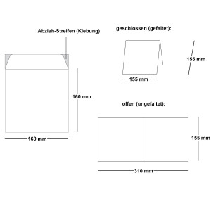 ARTOZ NORDANA 25x Quadratisches Faltkarten-Set mit Umschlägen - brown glow - 300 g/m² - 15,5 x 15,5 cm - schimmerndes Papier zum Basteln & Drucken