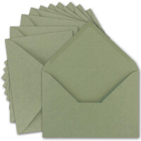 200x Vintage Brief-Umschläge DIN C5 Kraftpapier 120 g/m² - 157 x 225 mm - grün Recycling - Nassklebung Spitzklappe - UmWelt by GUSTAV NEUSER