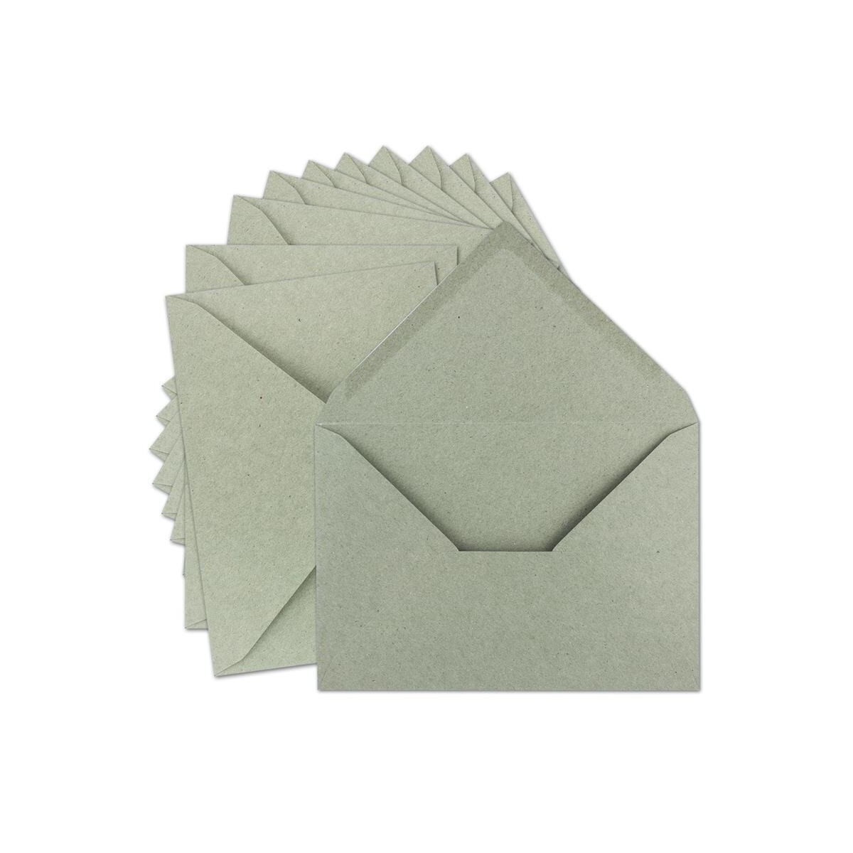 Sobres De Papel Verde Oscuro En Varias Medidas