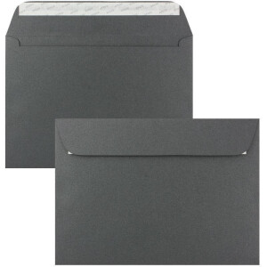 ARTOZ NORDANA 50x DIN A5 Faltkarten-Set mit DIN C5 Umschlägen - black glow - 300 g/m² - 14,8 x 21 cm - schimmerndes Papier zum Basteln & Drucken
