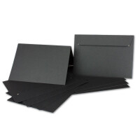 ARTOZ NORDANA 50x DIN A5 Faltkarten-Set mit DIN C5 Umschlägen - black glow - 300 g/m² - 14,8 x 21 cm - schimmerndes Papier zum Basteln & Drucken