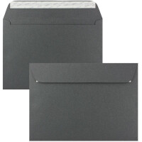 ARTOZ NORDANA 200x DIN A5 Faltkarten-Set mit DIN C5 Umschlägen - black glow - 300 g/m² - 14,8 x 21 cm - schimmerndes Papier zum Basteln & Drucken