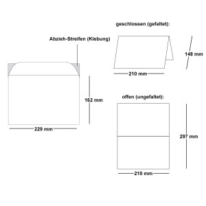 ARTOZ NORDANA 150x DIN A5 Faltkarten-Set mit DIN C5 Umschlägen - petrol glow - 300 g/m² - 14,8 x 21 cm - schimmerndes Papier zum Basteln & Drucken