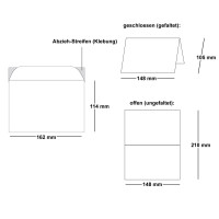 ARTOZ NORDANA 50x DIN A6 Faltkarten-Set mit DIN C6 Umschlägen - petrol glow - 300 g/m² - 10,5 x 14,8 cm - schimmerndes Papier zum Basteln & Drucken