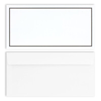 10x Trauerkarten Set mit Umschlag DIN LANG - Motiv schwarzer Trauerrand - Danksagungskarten Trauer Ohne Fenster - würdevolle Beileidskarte