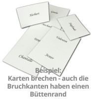 40 Stück - Visitenkarten 7,4 x 10,5 cm (DIN A7) aus echtem Büttenpapier zum Selbstdrucken auf 5 A4 Bogen