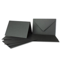 ARTOZ NORDANA 25x DIN B6 Faltkarten-Set mit DIN B6 Umschlägen - black glow - 300 g/m² - 12 x 16,9 cm - schimmerndes Papier zum Basteln & Drucken