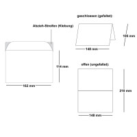 ARTOZ NORDANA 100x DIN B6 Faltkarten-Set mit DIN B6 Umschlägen - rose glow - 300 g/m² - 12 x 16,9 cm - schimmerndes Papier zum Basteln & Drucken