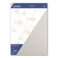 ARTOZ FLORETTA 25x DIN A4 Bogen - light grey - 92 g/m² - 29,7 x 21 cm - pastellfarbenes Papier zum Basteln & Drucken