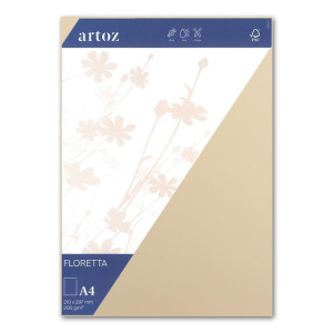 ARTOZ FLORETTA 100x DIN A4 Bogen - light skin - 200 g/m² - 29,7 x 21 cm - pastellfarbenes Papier zum Basteln & Drucken