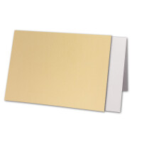 100x Karten-Set DIN B6 - 12 x 17 cm - 120 x 170 mm - Falt-Karten mit Brief-Umschlägen & Einlege-Blättern - Gerippte Struktur Oberfläche - Honig-Gelb - Vintage Einladungskarten