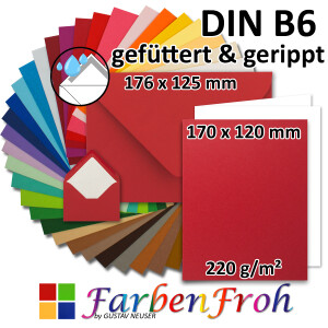 verschiedene Mengen aus 18 Farben wählen Doppelkarten DIN B6