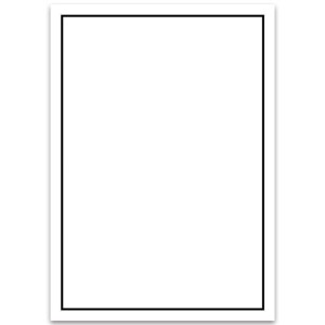 25x Trauerbrief A4 mit Umschlag Din Lang 22 x 11 cm - schwarzer Trauerrand - zeitloses schlichtes Design - Premium Qulität für Traueranzeigen - Trauerdanksagung - Trauerpost