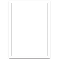 75x Trauerbrief A4 mit Umschlag Din Lang 22 x 11 cm - grauer Trauerrand - zeitloses schlichtes Design - Premium Qulität für Traueranzeigen - Trauerdanksagung - Trauerpost