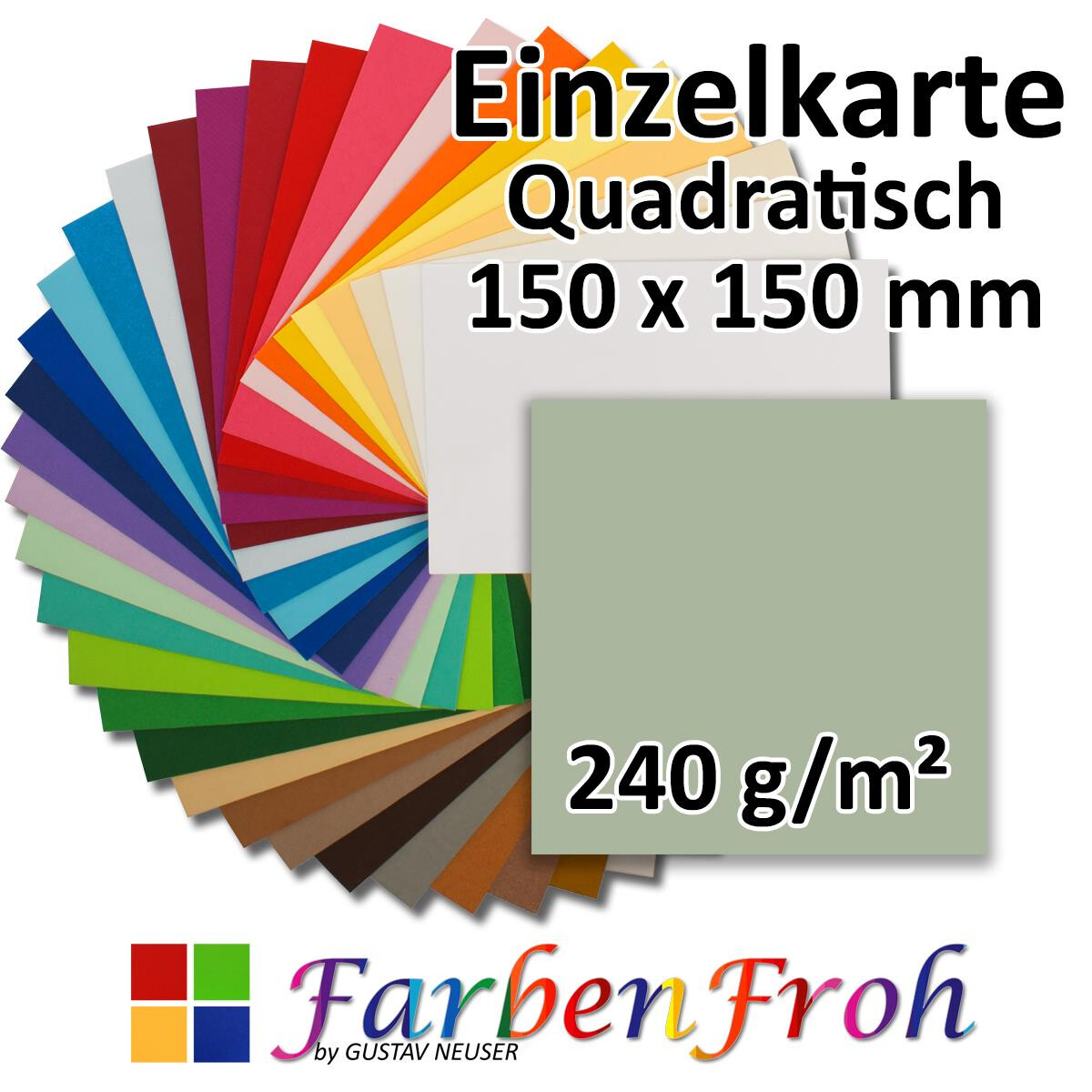 Einzel Karten Quadratisch 15 X 15 Cm 240 G M Ton Papier Qualit 10 50