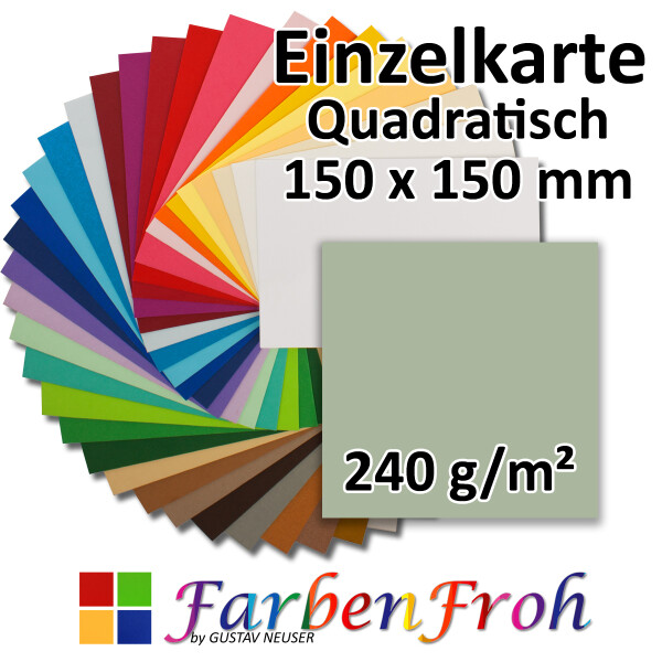 quadratische Einzelkarte - 15,0 x 15,0 cm -  240 g/m² - FarbenFroh by GUSTAV NEUSER