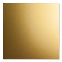 50 Einzel-Karten Quadratisch - 15 x 15 cm in Gold Metallic - 240 g/m² - blanko Bastel-Karten, Postkarten, Bastelkarton in Ton-Papier Qualität