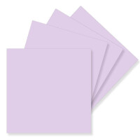 100 Einzel-Karten Quadratisch - 15 x 15 cm in Flieder - 240 g/m² - blanko Bastel-Karten, Postkarten, Bastelkarton in Ton-Papier Qualität