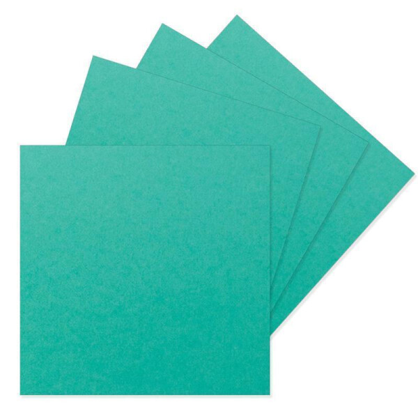 100 Einzel-Karten Quadratisch - 15 x 15 cm in Pazifikblau (Blau) - 240 g/m² - blanko Bastel-Karten, Postkarten, Bastelkarton in Ton-Papier Qualität