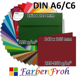 Din A6 Faltkarten Set Doppelkarten Langdoppelt Inklusive Umschlag I 12 45 