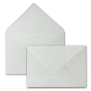 25x Briefumschläge DIN C5 - 162 x 229 mm - transparent-Weiß - Nassklebung - Premium Qualität - 92 g/m² - 16,2 x 22,9 cm - durchsichtige Kuverts - GUSTAV NEUSER