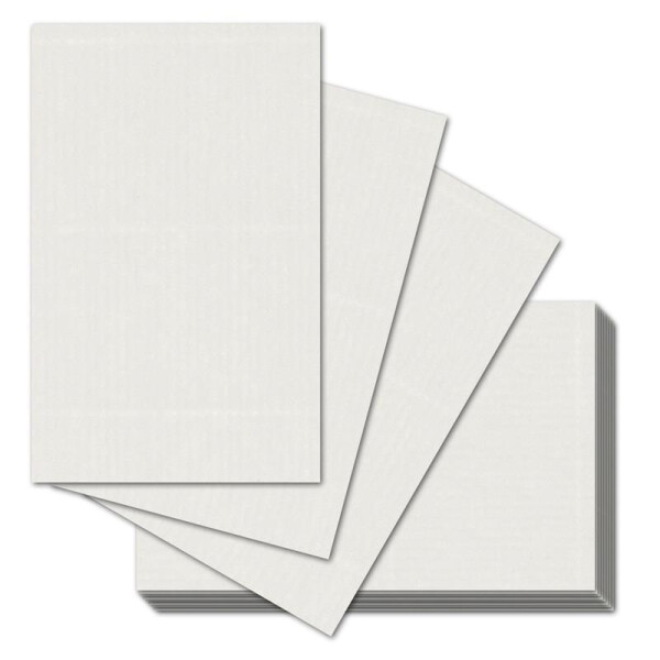 100x ARTOZ A7 Karten, ungefalzt - 6,6 x 10,3 cm - Ivory (Creme) - Mini-Kärtchen - 220 g/m² - Tischdeko, Tischkarten, Visitenkarten - Serie 1001