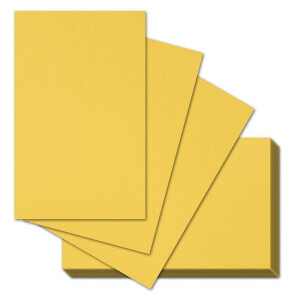 700x ARTOZ A7 Karten, ungefalzt - 6,6 x 10,3 cm - Sonnengelb (Gelb) - Mini-Kärtchen - 220 g/m² - Tischdeko, Tischkarten, Visitenkarten - Serie 1001