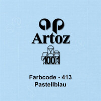 150x ARTOZ A7 Karten, ungefalzt - 6,6 x 10,3 cm - Pastellblau (Blau) - Mini-Kärtchen - 220 g/m² - Tischdeko, Tischkarten, Visitenkarten - Serie 1001